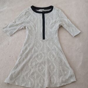 Monteau Black and Cream Knit Dress